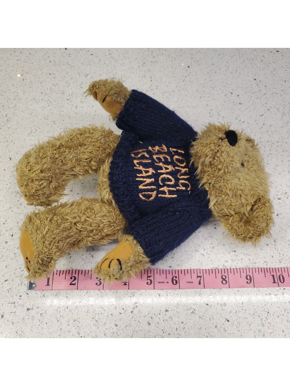 Vintage Teddy bear plush in Long Beach Island sweater 10" - Picture 5 of 5